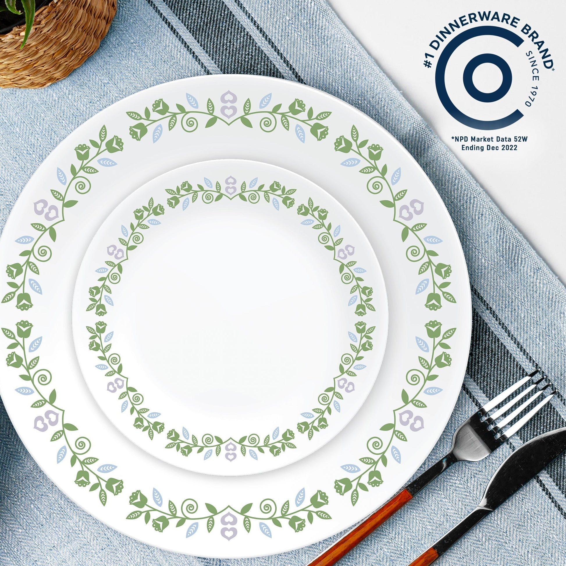 Corelle® Bryndle 12-Piece Glass Dinnerware Set, Service for 4
